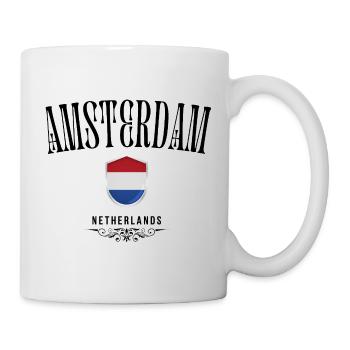 Souvenir Amsterdam, elegantes Design Amsterdam - Tasse - Weiß - Rechts