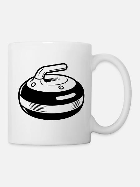 Curling Stone - Tasse - Weiß