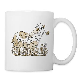 Schaf - Tasse - Weiß - Rechts