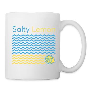 Imprimé côtier citron salé - Mug blanc - blanc - Droite