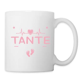 Ich werde Tante 2027 - Baby Ankündigung Geschenk - Tasse - Weiß - Rechts