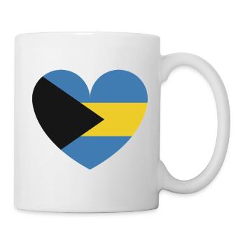 Drapeau des Bahamas du Cœur - Mug blanc - blanc - Droite