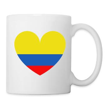 Heart Colombia-Flagge - Tasse - Weiß - Rechts