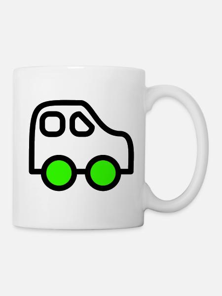 Auto - Tasse - Weiß