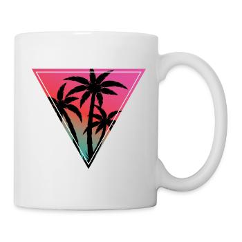 Sunset Palm Triangle Print - Mug - white - Right