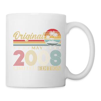 18th Birthday Gift Original May Vintage 2008 - Mug - white - Right