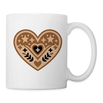 Heart Cross Baptism Communion - Mug - white - Right