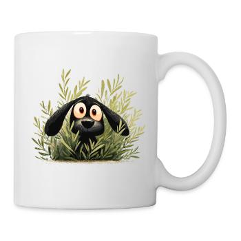 Hund im Gebüsch Waldpfiff - Tasse - Weiß - Rechts