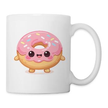 Sourire en Donut Kawaii - Mug blanc - blanc - Droite