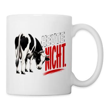 Heute nicht -Kuh T-Shirt - Tasse - Weiß - Rechts
