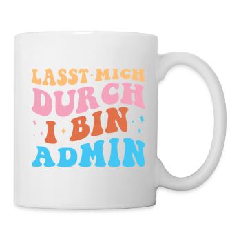 Laissez-moi passer par l’administration rétro technicien administratif - Mug blanc - blanc - Droite