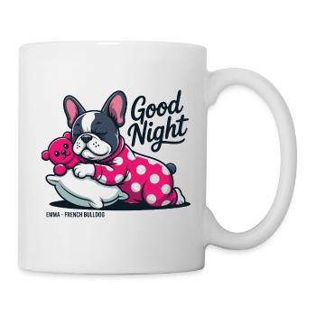  Good Night Emma French Bulldog Schlafende - Tasse - Weiß - Rechts
