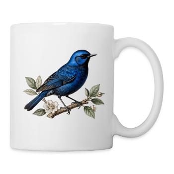 Blauer Vogel Splendid Merion (Malurus splendens) - Tasse - Weiß - Rechts