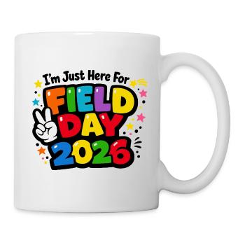 Schulsporttag 2026 Farbenfrohe Designkinder - Tasse - Weiß - Rechts