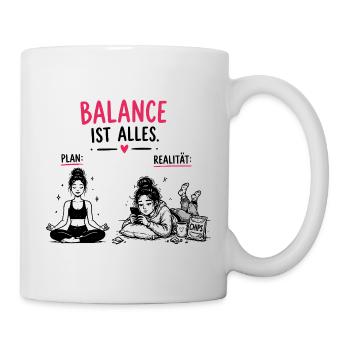 Balance Ist Alles Plan Versus Realität Lustiger - Tasse - Weiß - Rechts