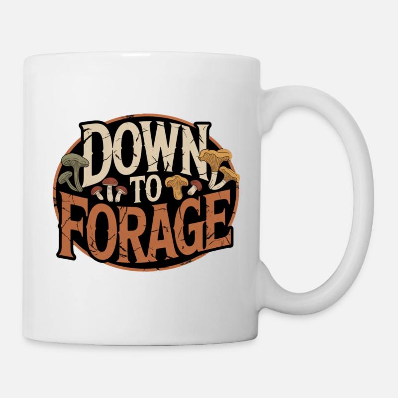 Prêt pour la cueillette de champignons : Cueillir des champignons cèpes - Mug blanc - blanc