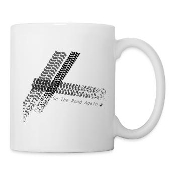 Tire Track Figure On The Road Again - Mug - white - Right