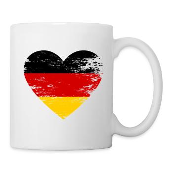 Drapeau de l’Allemagne Coeur - Mug blanc - blanc - Droite