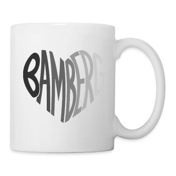 Bamberg Herz Typo - Tasse - Weiß - Rechts
