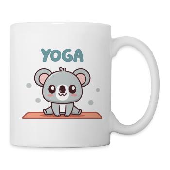 Koala Yoga Kawaii on Pastel Mat - Mug - white - Right