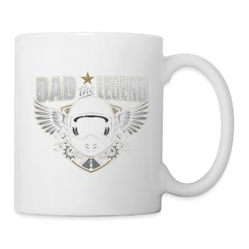 Papa Legend Motorcycle Helmet: Wings -Father's Day - Mug - white - Right