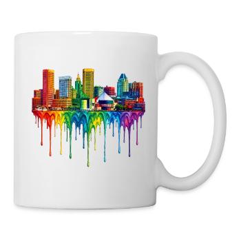 Peinture dégoulinante de Baltimore, Maryland - Mug blanc - blanc - Droite