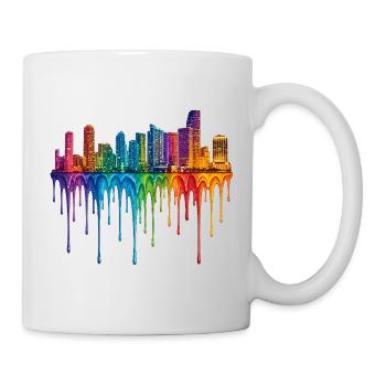 Miami Florida Dripping Art - Mug - white - Right