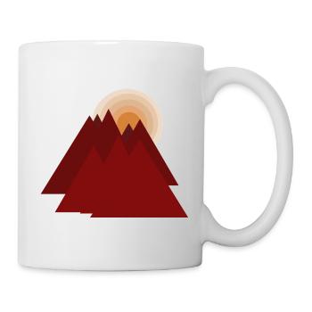 Les Montagnes Rouges au lever du soleil - Mug blanc - blanc - Droite