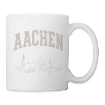 Aachen Skyline Panorama - Tasse - Weiß - Rechts