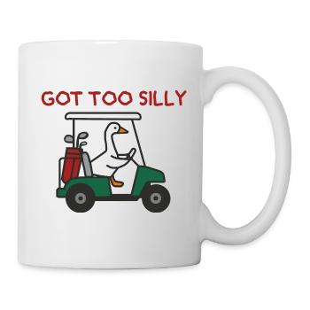 Gans im Golfwagen – Zu albern - Tasse - Weiß - Rechts