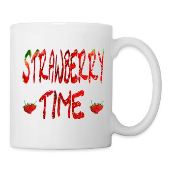 Lettrage fraise - Mug blanc - blanc - Droite