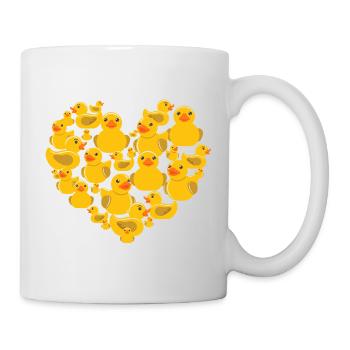 Cœur des canards en caoutchouc - Mug blanc - blanc - Droite