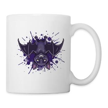 Nachtfledermaus Lila Splash - Tasse - Weiß - Rechts