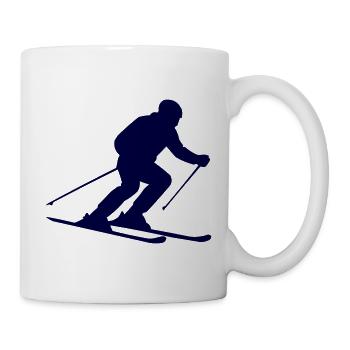 Skier Silhouette Midnight Blue - Mug - white - Right