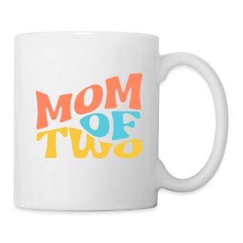MOM Of Two - Tasse - Weiß - Rechts