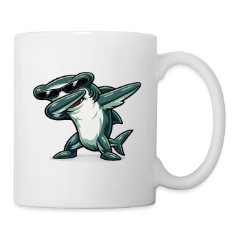 Dabbing hammerhead shark - Mug - white - Right