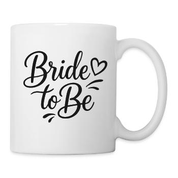 Beautiful Bride to Be lettering with heart - Mug - white - Right
