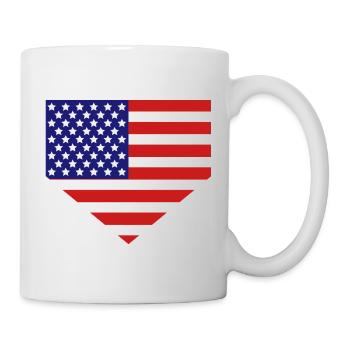 Home Plate American Flag - Mug - white - Right
