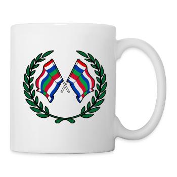 Schier Lorbeerflaggen – Inselstolz - Tasse - Weiß - Rechts
