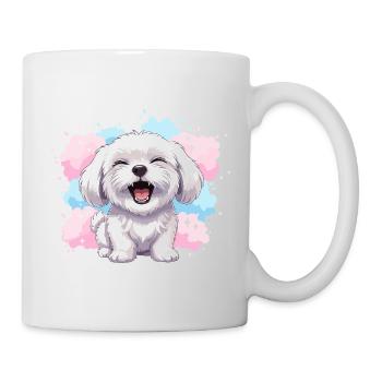 Éclaboussure pastel joyeuse et duveteuse - Mug blanc - blanc - Droite