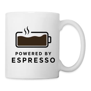Propulsé par Espresso - Conception de café pour ventilateur de café - Mug blanc - blanc - Droite