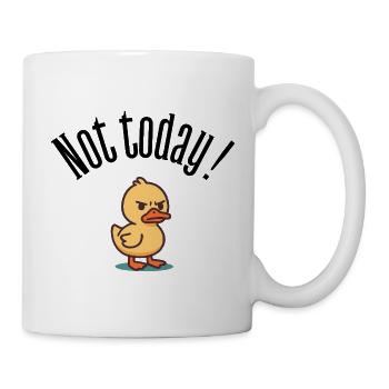 Not Today! Grumpy Duck Attitude T-Shirt - Mug - white - Right