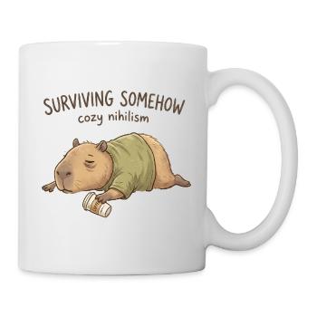 Kuscheliger Nihilismus Capybara - Tasse - Weiß - Rechts