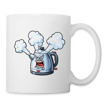 Angry Kettle Cartoon - Mug - white - Right