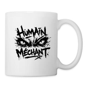 Böser Menschenblick Schwarzes Muster - Tasse - Weiß - Rechts