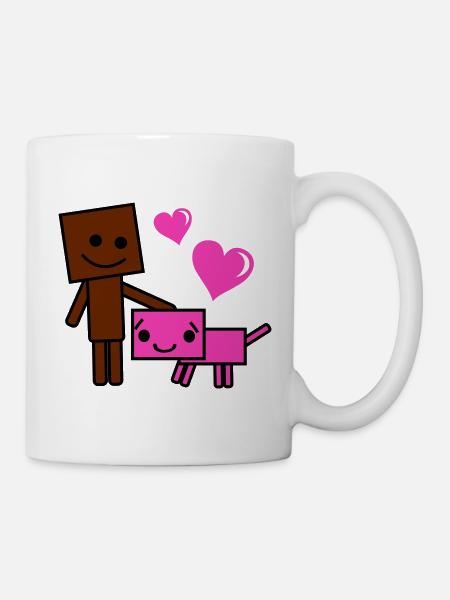 Herzfreunde Roboter Hund - Tasse - Weiß