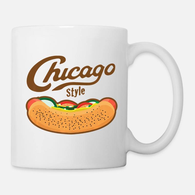 Chicago Style Hot Dog Tee - Mug - white