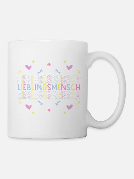 Lieblingsmensch - Herzensmensch - Tasse - Weiß