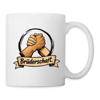 Brüderschaft: Vereinte Hände - Tasse - Weiß - Rechts