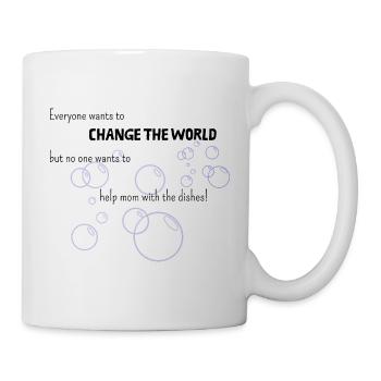 Improving the world starts with mom - Mug - white - Right